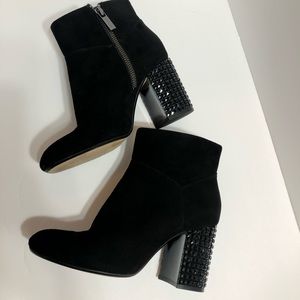 Michael Kors rhinestone suede booties